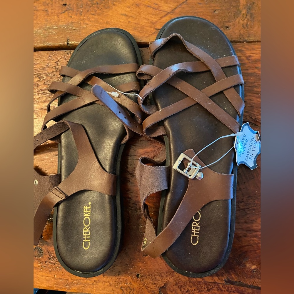 Women’s Cherokee 10M leather sandals brown